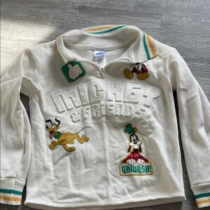 Disney White Sweatshirt with Mickey & Friends